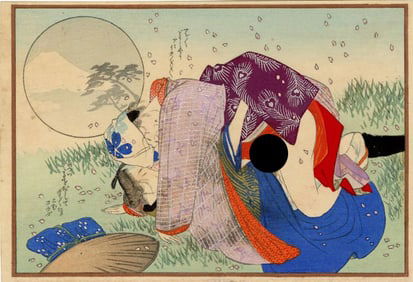 Deluxe Shunga Woodblock c.1910s