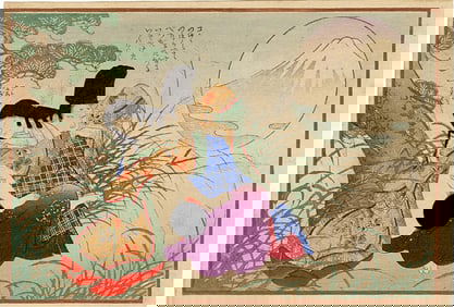 Deluxe Shunga Woodblock c.1910s