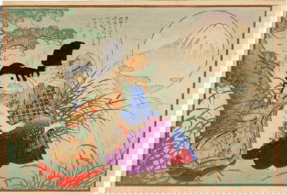 Deluxe Shunga Woodblock c.1910s