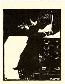 Felix Valloton: La Flute Woodblock NR