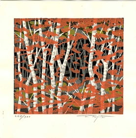 Fujita Fumio: Autumn 1990 1st Ed Woodblock
