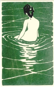 Ichijo Narumi: At the Hot Spring Woodblock