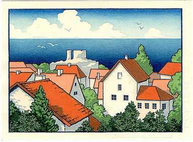 Jed Henry: First Time Away From Home Woodblock