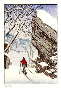 Winiecki Stephen: Snowy Traps 2023 1st Ed. Woodblock