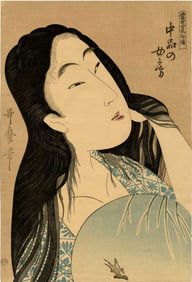 Utamaro Kitagawa: Wife of the Middle Rank Woodblock NR