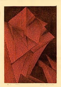 Tomio Kinoshita: Faces No. 3 1959 1st Ed. Woodblock NR