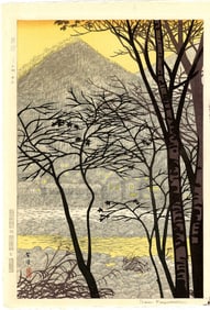 Kasamatsu Shiro: Remaining Light at Minakami 1958 Woodblock
