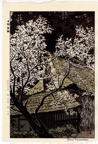 Kasamatsu Shiro: Plum Tree at Yoshino 1958 Woodblock