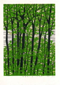 Fujita Fumio: Reimei II B 1987 1st Ed Woodblock