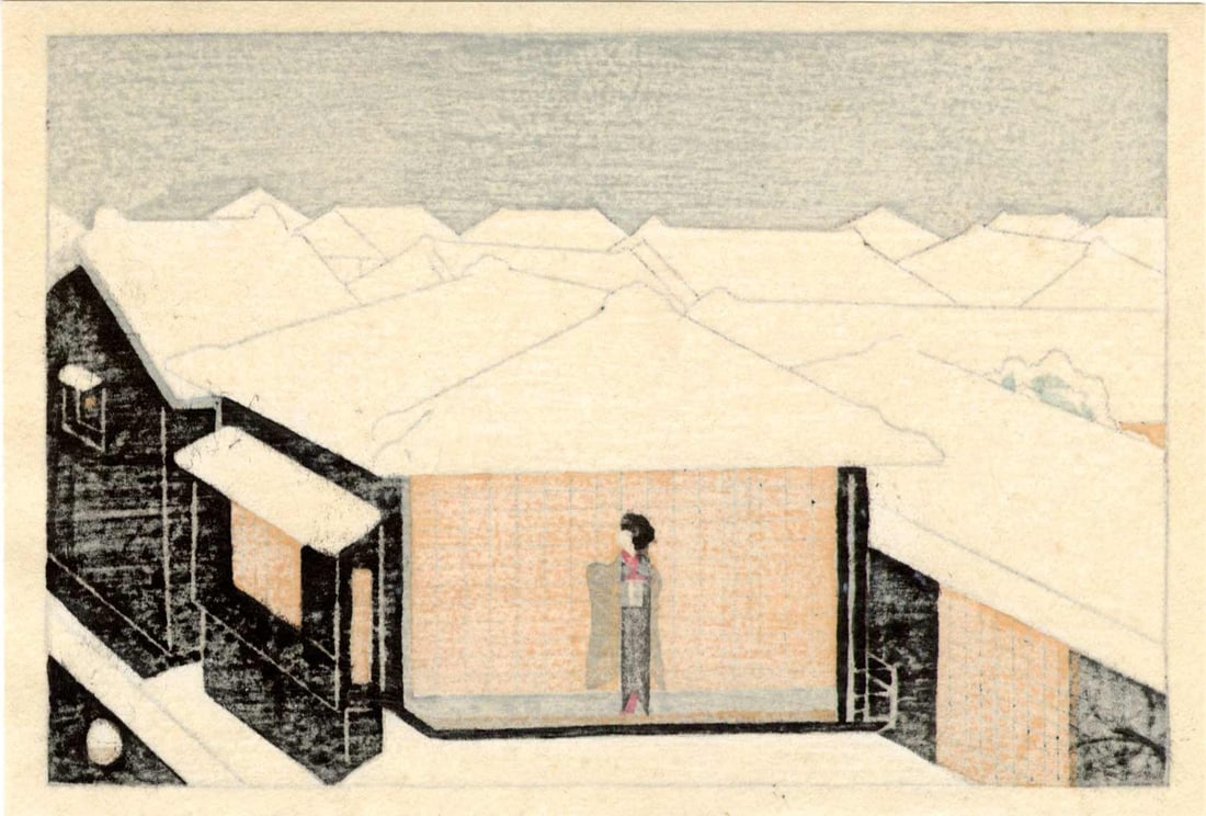 Yuuya Shimoi: Peeking Out Woodblock - 2