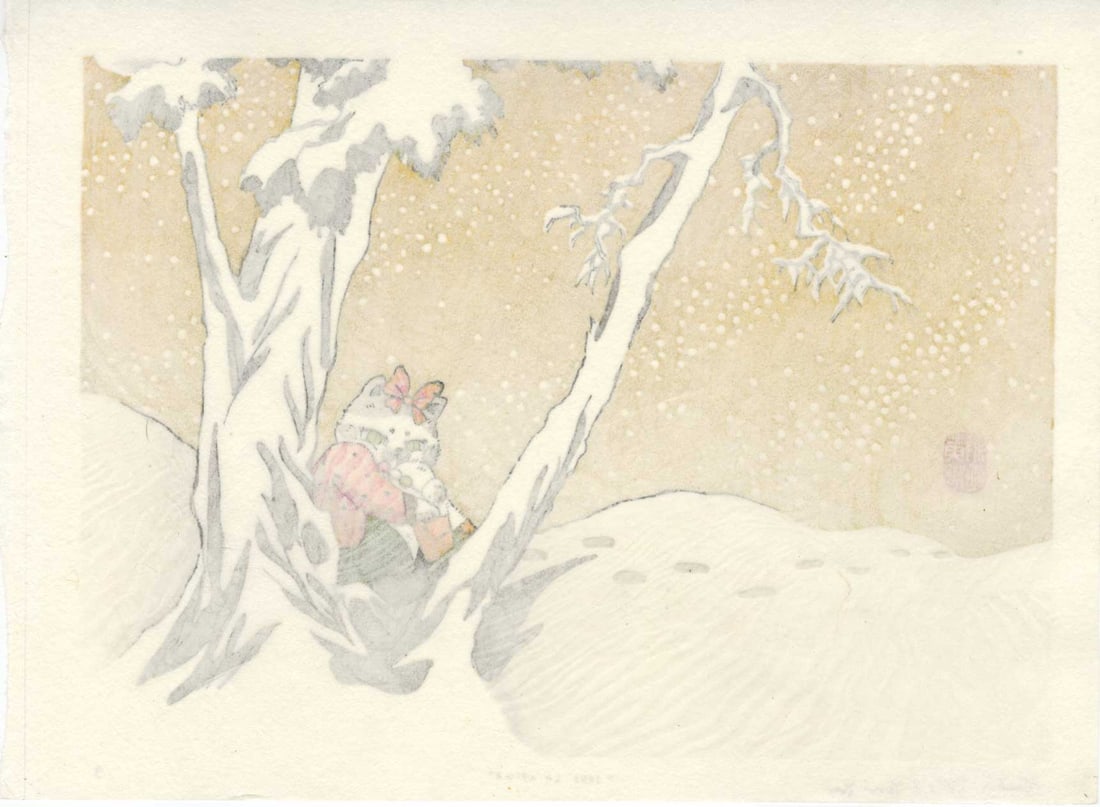 Yani Yu: Under the Snow Woodblock - 2