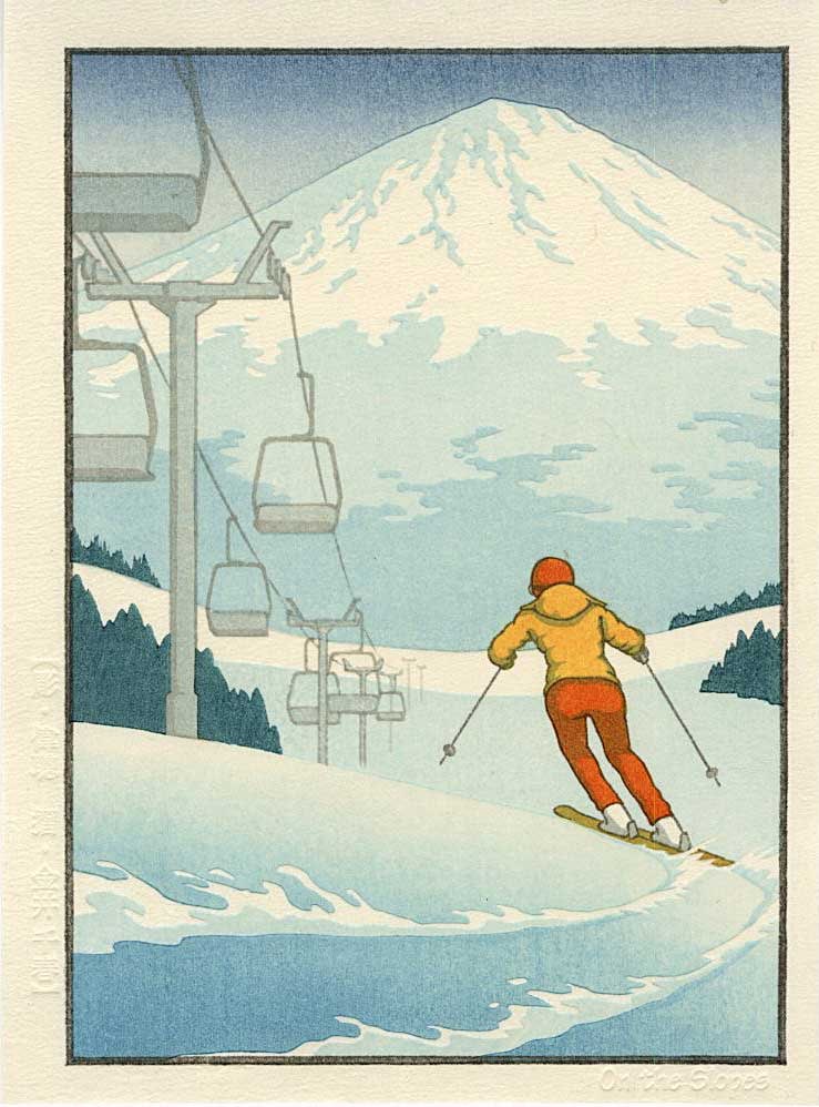 Jed Henry: On the Slopes Woodblock (1 of 2)