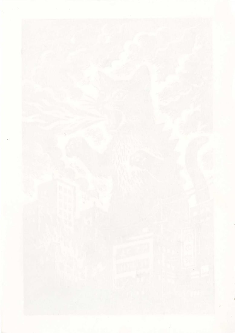 Lukas: Catzilla Breathing Fire Lino - 2