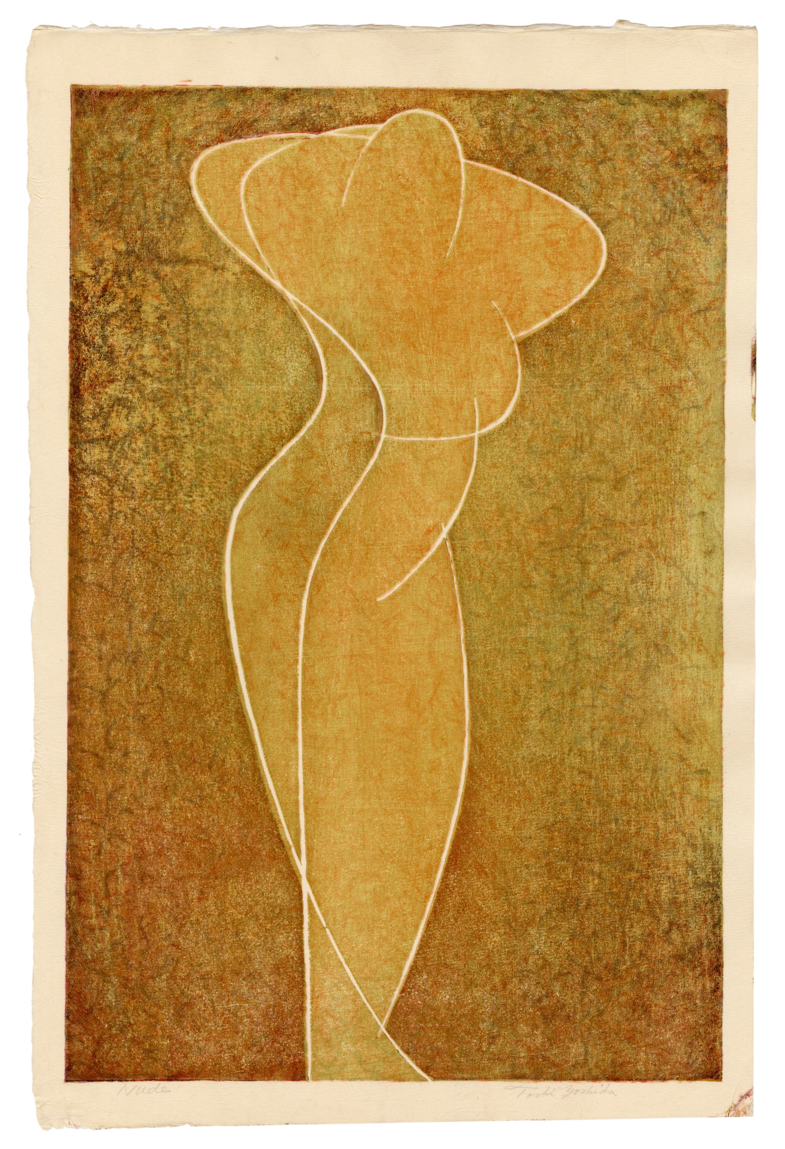 Yoshida Toshi: Nude 1950s Woodblock NR (1 of 2)