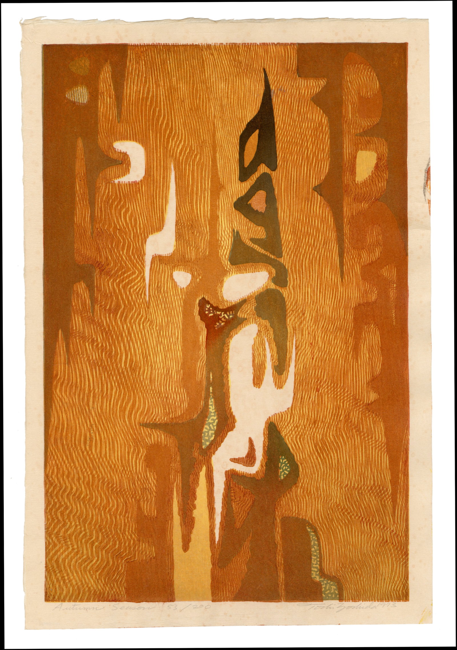 Yoshida Toshi: Autumn Season 1973 Woodblock NR (1 of 2)