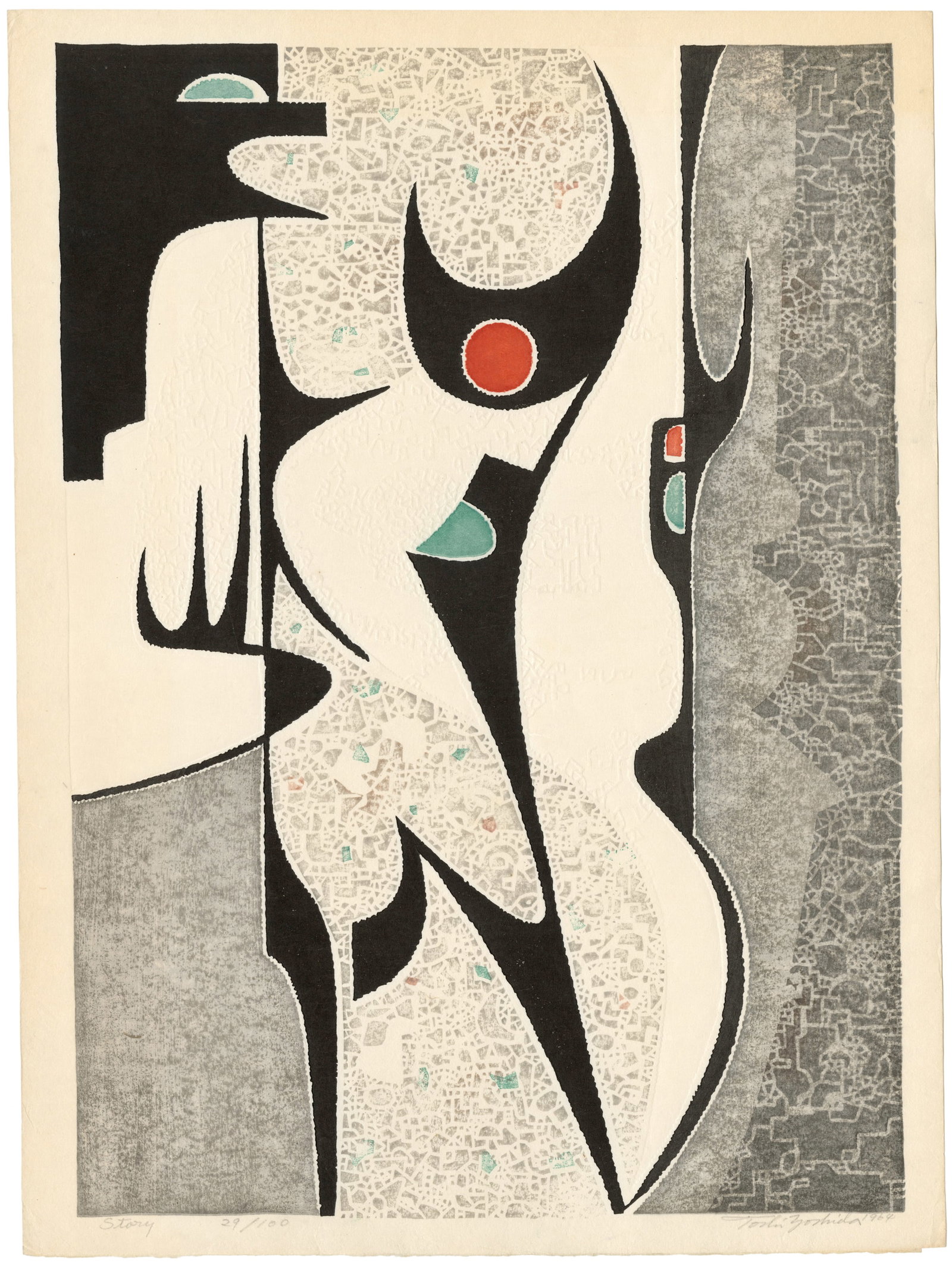 Yoshida Toshi: Story 1964 Woodblock (1 of 2)