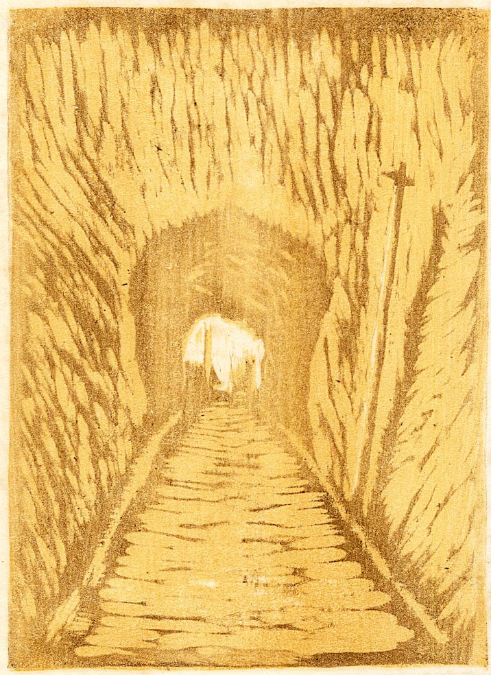 Unknown: Railroad Tunnel Woodblock (1 of 1)