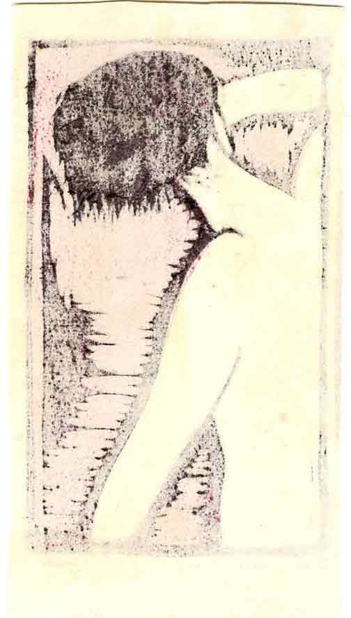Not Signed: Nude Woodblock - 2