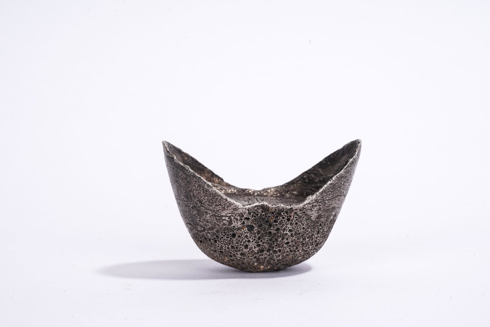 Vintage Chinese Inscribed Silver Ingot (1 of 7)