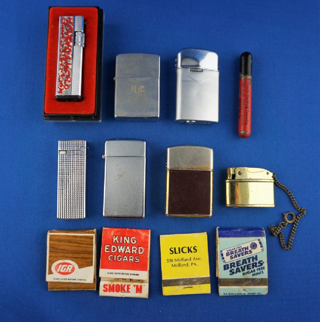 (8) ASSORTED LIGHTERS: Including Zippo, Scripto, Rogers, Colobri, Ronson, Medico and Red Lite