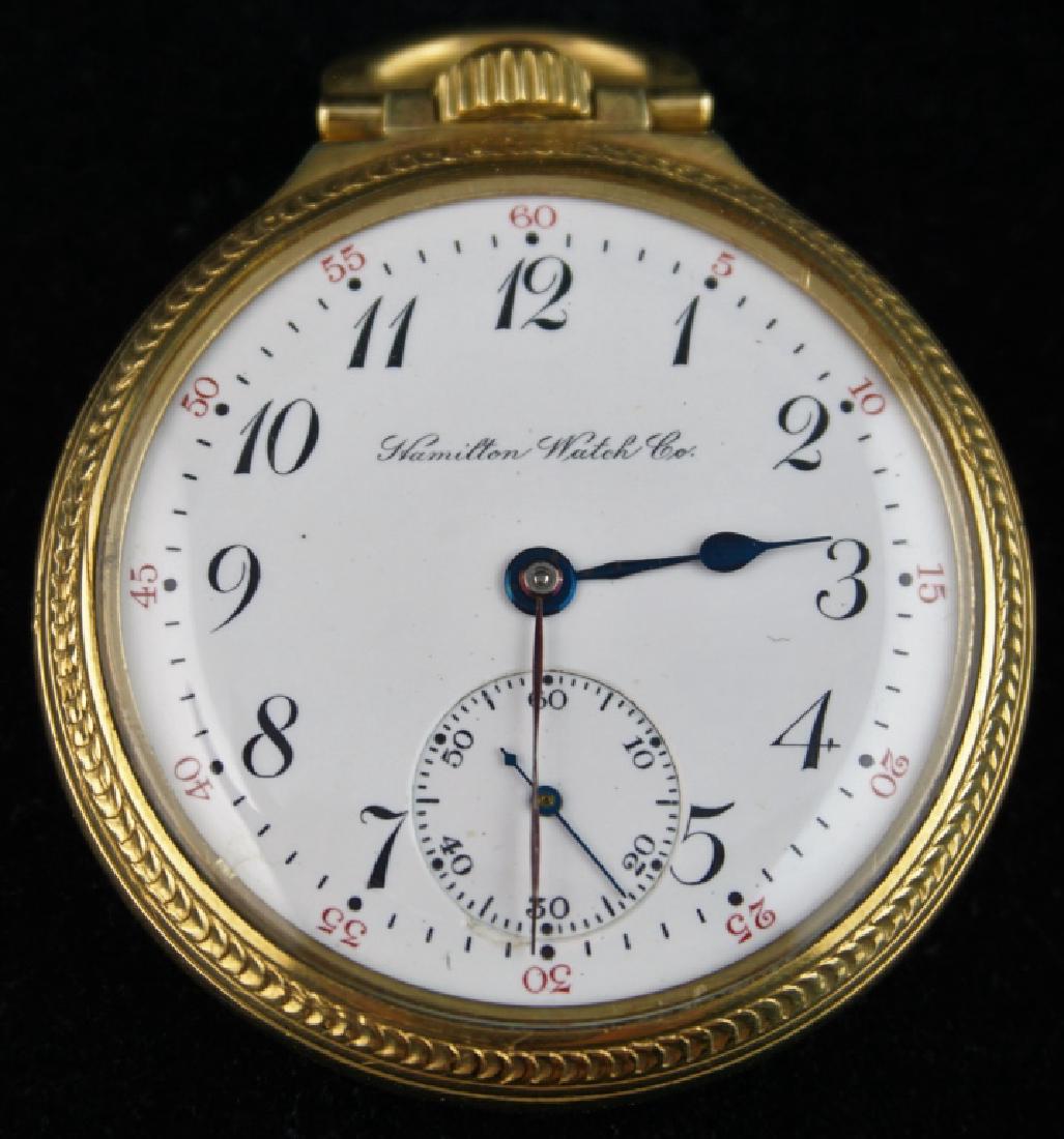ANTIQUE HAMILTON WATCH CO 21 JEWEL POCKETWATCH (1 of 5)