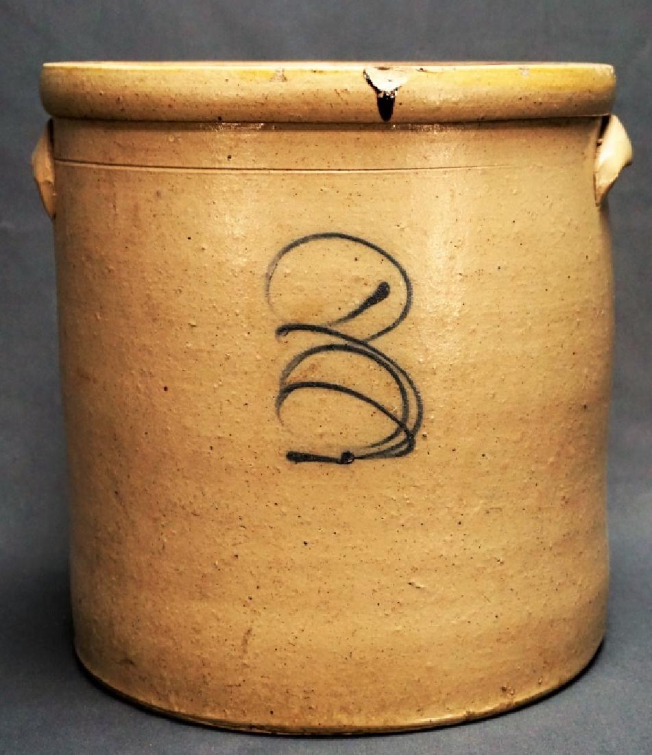 SALT GLAZE STONEWARE CROCK (1 of 7)