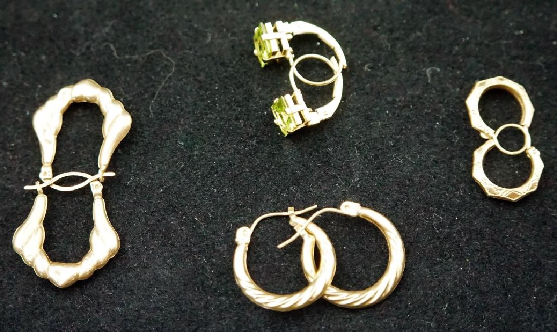 (4) PAIRS 14K GOLD PIERCED EARRINGS (1 of 4)