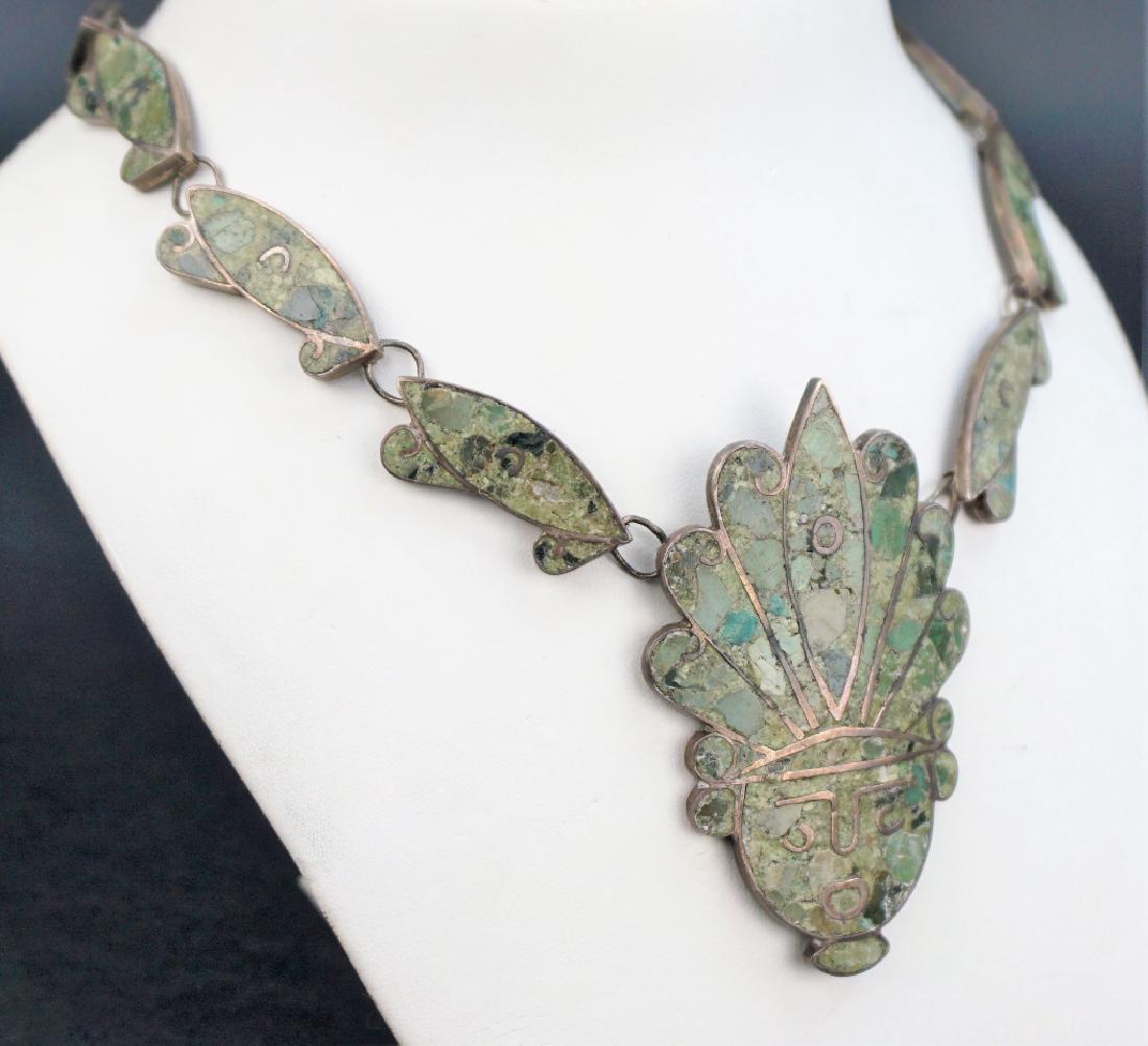 MEXICO STERLING AZTEC NECKLACE (1 of 6)