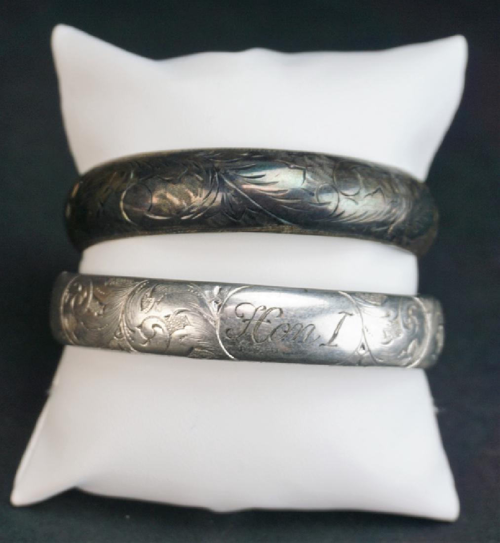 (2) STERLING SILVER BANGLE BRACELETS (1 of 10)