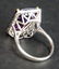 14K GOLD AMYTHEST AND DIAMOND COCKTAIL RING - 8