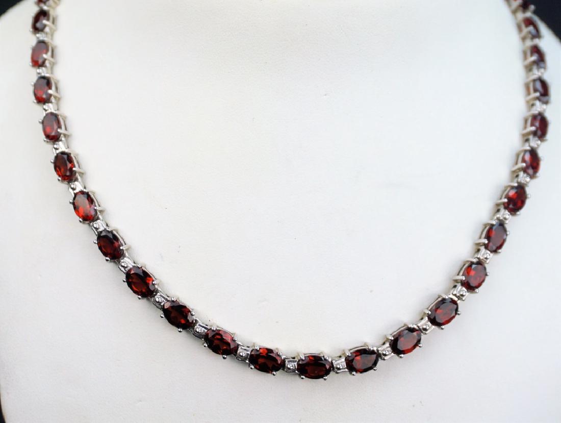 STERLING AND GARNET NECKLACE (1 of 3)