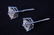 PAIR 14K GOLD AND DIAMOND STUD EARRINGS - 4