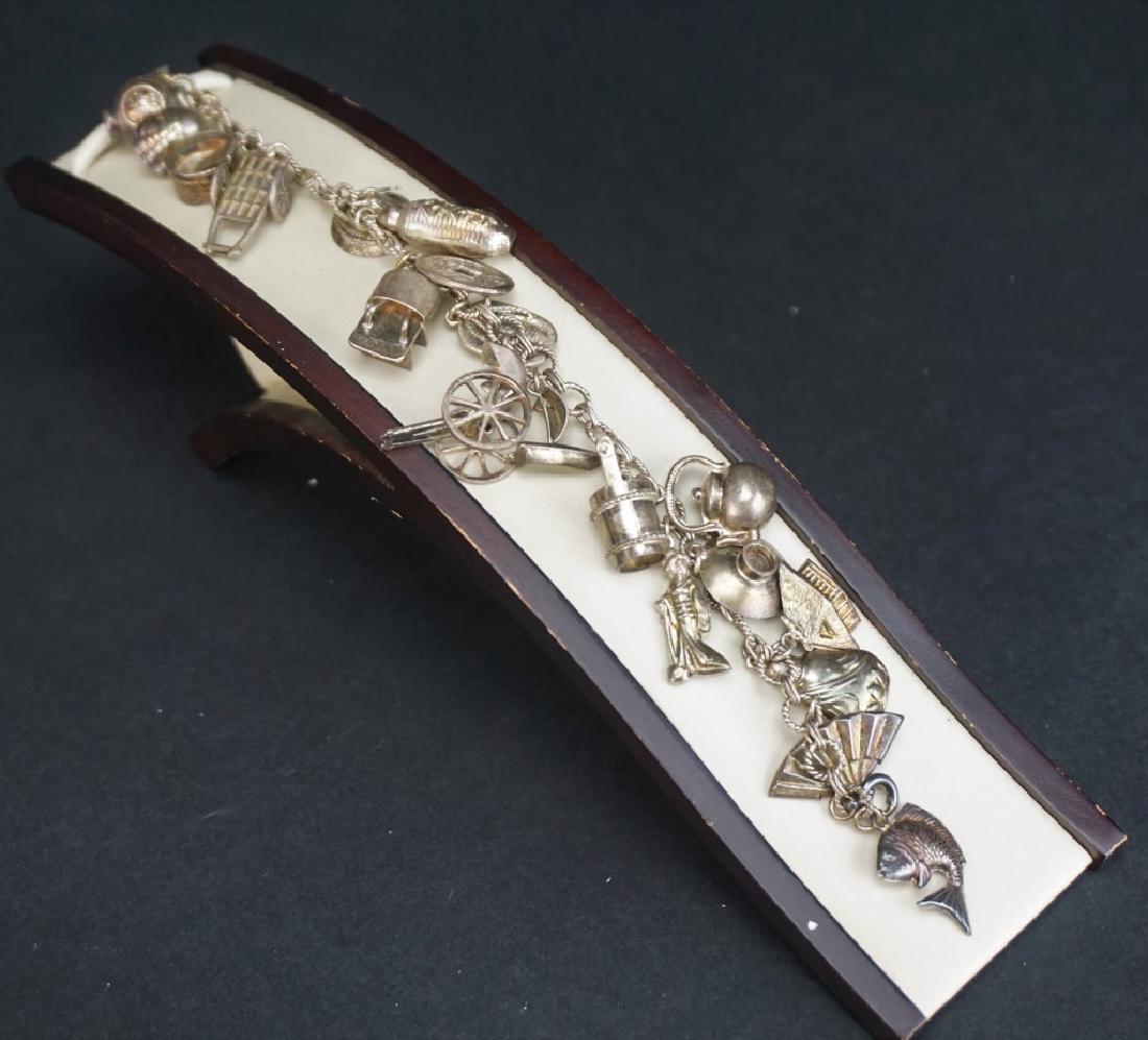 VINTAGE SILVER CHINESE CHARM BRACELET (1 of 4)