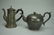 PAIR OF ANTIQUE PEWTER TEAPOTS