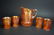 5pc CARNIVAL GLASS MARIGOLD GRAPE LEMONADE SET