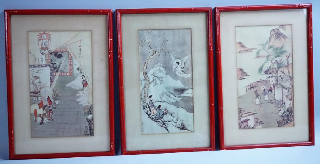 (3) ORIENTAL WOOD BLOCK PRINTS (1 of 5)