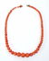 ANTIQUE CORAL BEAD & 14K GOLD NECKLACE