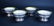 (4) LIMOGES BOUILLON BOWLS WITH STERLING HOLDERS