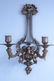 PAIR OF ANTIQUE BRONZE WALL SCONCES - 2