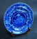 ANTIQUE FLOW BLUE CABINET PLATE - 2