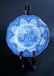 ANTIQUE BLUE TRANSFERWARE GIRAFFE STONEWARE PLATE
