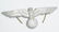 WWII GERMAN ALUMINUM EAGLE HAT PIN - 2