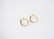 PAIR OF 14K YELLOW GOLD & DIAMOND HOOP EARRINGS - 3