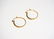 PAIR OF 14K YELLOW GOLD & DIAMOND HOOP EARRINGS - 4