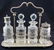 5pc SILVER PLATE CRUET SET