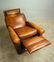 1970'S BROWN LEATHER RECLINER - 2