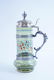BAVARIAN GLASS HAND PAINTED TANKARD WITH LID - 6