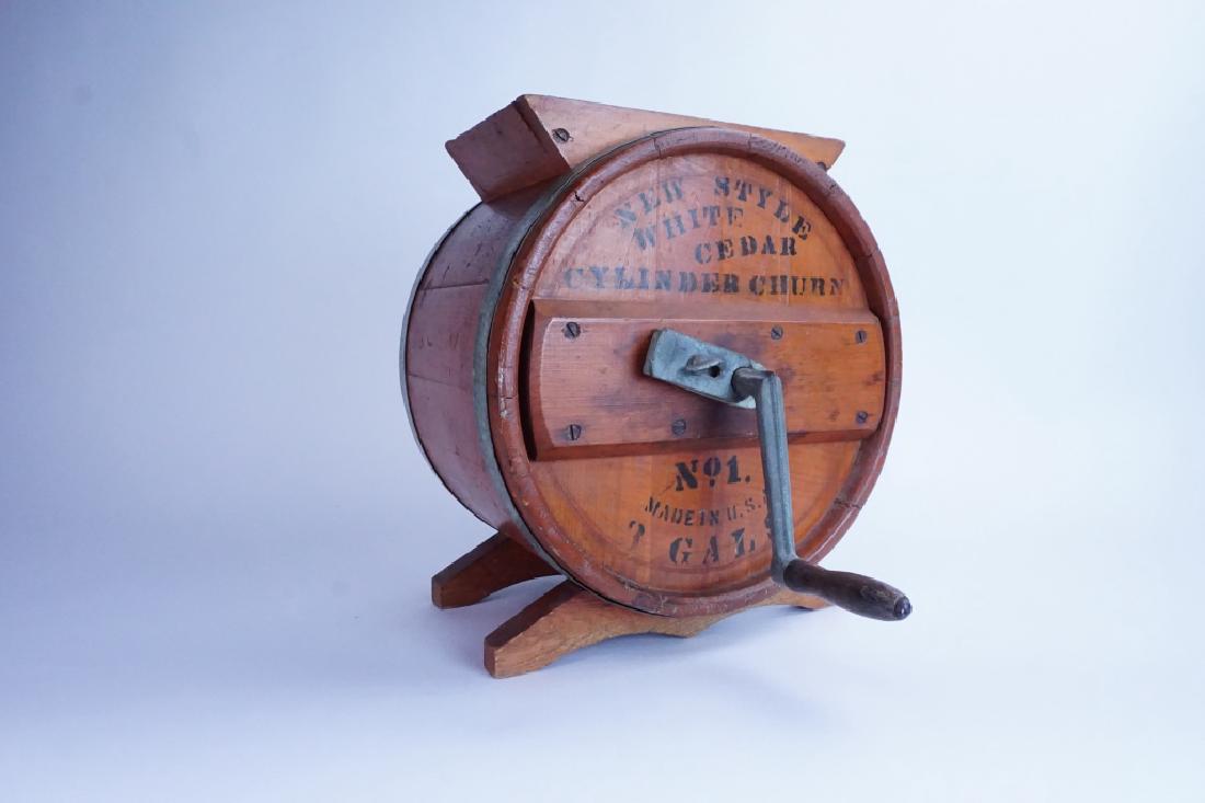 PRIMITIVE WHITE CEDAR 3G CYLINDER CHURN (1 of 7)