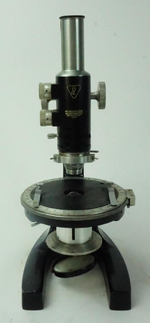 VINTAGE BAUSCH & LOMB MIRCORSCOPE: VINTAGE BAUSCH & LOMB MIRCORSCOPE - Serial No 8009 AB ; Measures: 14.5"H ; Estimate: $50-$100