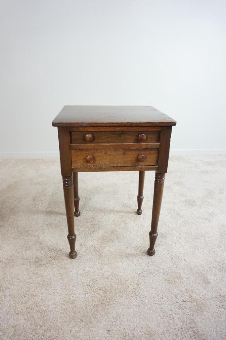 ANTIQUE WOODEN 2-DRAWER STAND (1 of 5)